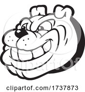 Bulldog Sports Team School Mascot Black And White