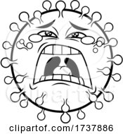 Poster, Art Print Of Black And White Crying Virus Character