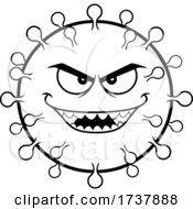 Poster, Art Print Of Black And White Evil Virus Character