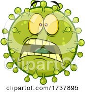 Poster, Art Print Of Fearful Green Virus Character