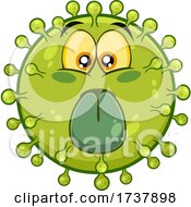 Funny Green Virus Character by Hit Toon