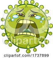 Crying Green Virus Character by Hit Toon