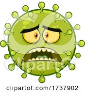 Poster, Art Print Of Scared Green Virus Character