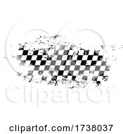 Poster, Art Print Of Checkered Racing Flag With Grunge