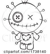 Poster, Art Print Of Cartoon Black And White Voodoo Doll