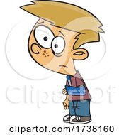 Cartoon Boy With His Arm In A Sling by toonaday