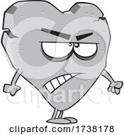 Cartoon Heart Of Stone Character by toonaday
