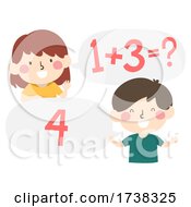 Poster, Art Print Of Kids Math Exercise Question Answer Illustration