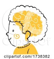 Kid Boy Doodle Profile Brain Illustration