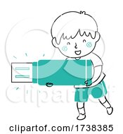 Kid Boy Doodle Flash Drive Illustration