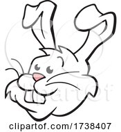 Poster, Art Print Of Cartoon Easter Bunny Mascot Head