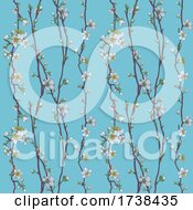 Poster, Art Print Of Blossom Japanese Sakura Cherry Flower Pattern