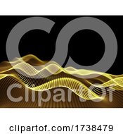 Poster, Art Print Of 3d Modern Background With Flowing Cyber Lines