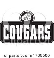 Poster, Art Print Of Black And White Paw Over Cougars Text