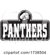 Poster, Art Print Of Black And White Paw Over Panthers Text
