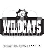 Poster, Art Print Of Black And White Paw Over Wildcats Text