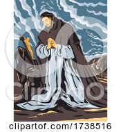 Poster, Art Print Of El Greco Domenikos Theotokopoulos Artwork Of Saint Dominic In Prayer Circa 1605 Wpa Poster Art