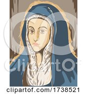 Poster, Art Print Of El Greco Domenikos Theotokopoulos Artwork Of Virgin Mary Or Mater Dolorosa Circa 1597 Wpa Poster Art