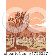 Poster, Art Print Of Joshua Tree In The Mojave Desert Within Joshua Tree National Park In California And Nevada Wpa Poster Art