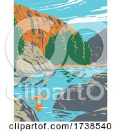Poster, Art Print Of Agua Fria National Monument Centered On Agua Fria River Canyon In Arizona Wpa Poster Art