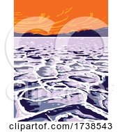 Poster, Art Print Of The Badwater Basin In Death Valley National Park Inyo County California United States Of America Wpa Poster Art