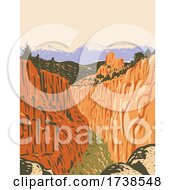 Poster, Art Print Of Browns Canyon National Monument With Canyons And Forests In Arkansas River Valley And The Sawatch Range In Chaffee County Colorado Wpa Poster Art