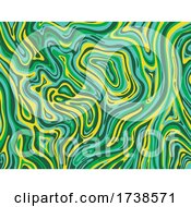 Poster, Art Print Of Apple Green And Cadmium Yellow Inkscape Suminagashi Kintsugi Japanese Ink Marbling Paper Abstract Art