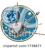 Poster, Art Print Of Space Exploration Satellite Sputnik