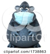 3d Gorilla On A White Background by Julos