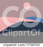 Poster, Art Print Of Abstract Background With A Minimal Landscape Design