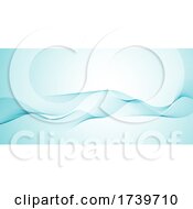 Banner With Flowing Waves Design
