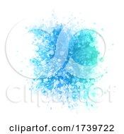 Poster, Art Print Of Watercolour Texture In Blue And Teal