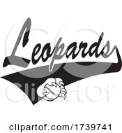 Poster, Art Print Of Paw Grabbing A Baseball And Leopards Text With A Swoosh
