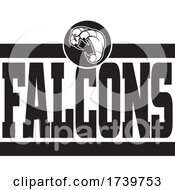Bird Mascot Talons And FALCONS Text