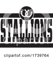Poster, Art Print Of Horseshoes And Stallions Team Text