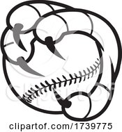 Poster, Art Print Of Bird Mascot Talons Grabbing A Baseball