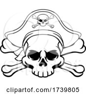Poster, Art Print Of Skull And Crossbones Pirate Jolly Roger In Hat