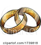 Wedding Ring Bands Vintage Woodcut Illustration