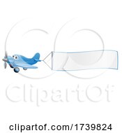 Poster, Art Print Of Airplane Pulling Banner Cartoon Character