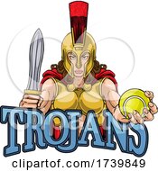 Spartan Trojan Gladiator Tennis Warrior Woman by AtStockIllustration