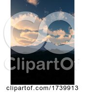 Poster, Art Print Of 3d Mountain Landscape