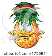 Poster, Art Print Of Jamaican Rasta Pineapple Smoking A Doobie