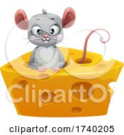 Poster, Art Print Of Mouse Or Rat With Cheese