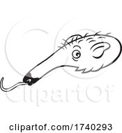 Anteater Mascot Head Black And White by Johnny Sajem