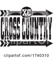 Poster, Art Print Of Black And White Cross Country Sports Design
