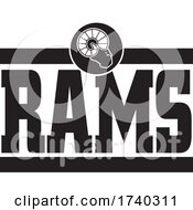 Poster, Art Print Of Black And White Rams Sports Design