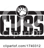 Black And White CUBS Sports Design