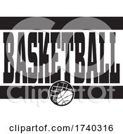 Poster, Art Print Of Black And White Basketball Sports Design