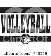 Black And White Volleyball Sports Design by Johnny Sajem