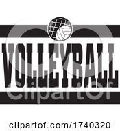 Poster, Art Print Of Black And White Volleyball Sports Design